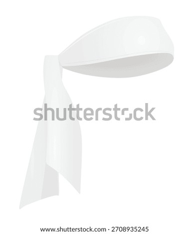White head scarf. vector illustration