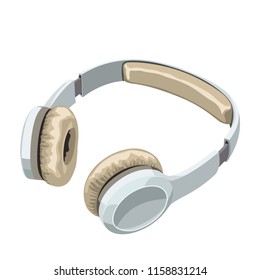 white headphones on white