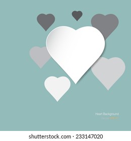 White heart background with space for your text design