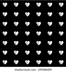 White Heart Black Background set great for any use. Vector EPS10.