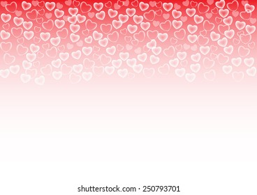 White heart bubble soar on red background 