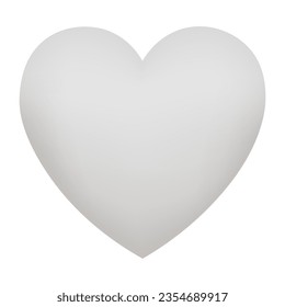 White heart emoji isolated on white background. Emoticons symbol modern, simple, vector, printed on paper. icon for website design, mobile app, and UI. Vector Illustration