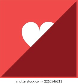 White heart hidden among the red