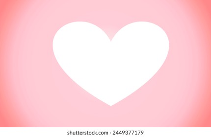 corazón blanco sobre fondo de degradado rosa ilustración fondo de Imagen de Vector