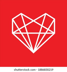 
white heart on a red background for the holiday of all lovers