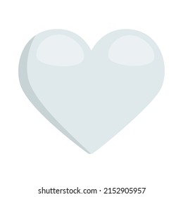 White Heart Sign Emoji Icon Illustration Stock Vector (Royalty Free ...