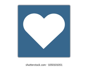 White heart symbol