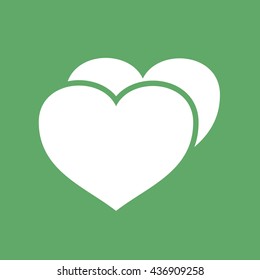 White heart vector icon illustration