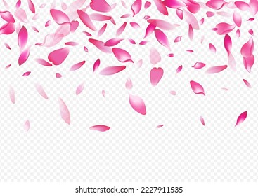 White Heart Vector Transparent Background. Sakura Blow Banner. Confetti Air Card. Floral Invitation Design. Red Peach Spring Congratulation.