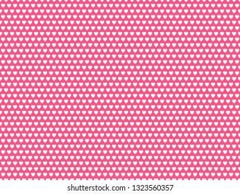 White hearts cute decorative pattern on pink background