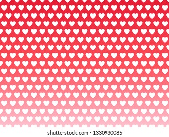 White hearts cute decorative pattern on pink background
