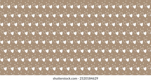 Corazones blancos sobre fondo beige sin patrón. Dulce amor. Día de San Valentín linda textura de fondo, Fondo de pantalla. Boda romántica. Día de la madre.