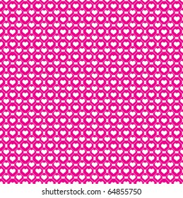 White hearts and pink background