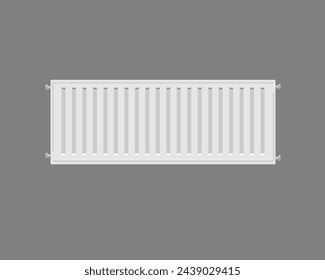 white heating radiator vector illustration