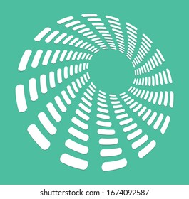 white helical, spiraling, curl and curly shape. spiral, twirl, swirl illustration. twine design element over single-color, monochrome background, backdrop. helix, volute