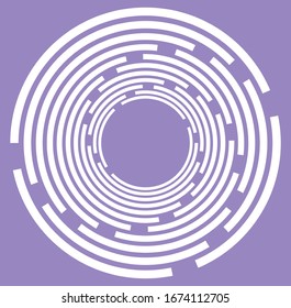 forma blanca helicoidal, espiral, rizada y rizada. espiral, giratoria, ilustración giratoria. elemento de diseño de dos líneas sobre fondo monocromo de un solo color. helix, voluto