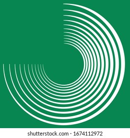 white helical, spiraling, curl and curly shape. spiral, twirl, swirl illustration. twine design element over single-color, monochrome background, backdrop. helix, volute