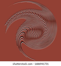 white helical, spiraling, curl and curly shape. spiral, twirl, swirl illustration. twine design element over single-color, monochrome background, backdrop. helix, volute