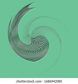 white helical, spiraling, curl and curly shape. spiral, twirl, swirl illustration. twine design element over single-color, monochrome background, backdrop. helix, volute