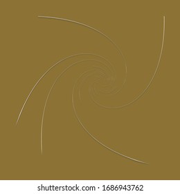 white helical, spiraling, curl and curly shape. spiral, twirl, swirl illustration. twine design element over single-color, monochrome background, backdrop. helix, volute