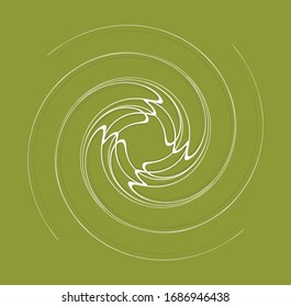 white helical, spiraling, curl and curly shape. spiral, twirl, swirl illustration. twine design element over single-color, monochrome background, backdrop. helix, volute
