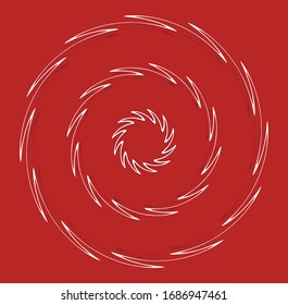 white helical, spiraling, curl and curly shape. spiral, twirl, swirl illustration. twine design element over single-color, monochrome background, backdrop. helix, volute