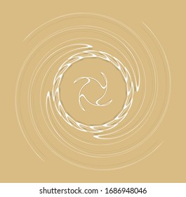 white helical, spiraling, curl and curly shape. spiral, twirl, swirl illustration. twine design element over single-color, monochrome background, backdrop. helix, volute