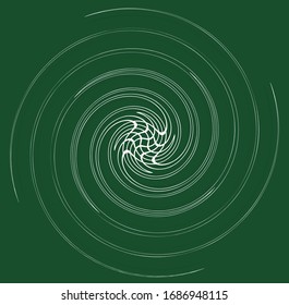 white helical, spiraling, curl and curly shape. spiral, twirl, swirl illustration. twine design element over single-color, monochrome background, backdrop. helix, volute