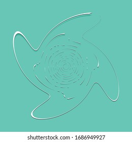 white helical, spiraling, curl and curly shape. spiral, twirl, swirl illustration. twine design element over single-color, monochrome background, backdrop. helix, volute