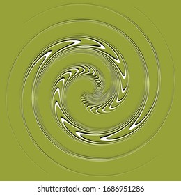 forma blanca helicoidal, espiral, rizada y rizada. espiral, giratoria, ilustración giratoria. elemento de diseño de dos líneas sobre fondo monocromo de un solo color. helix, voluto