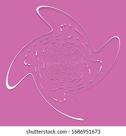 white helical, spiraling, curl and curly shape. spiral, twirl, swirl illustration. twine design element over single-color, monochrome background, backdrop. helix, volute