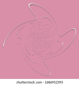 white helical, spiraling, curl and curly shape. spiral, twirl, swirl illustration. twine design element over single-color, monochrome background, backdrop. helix, volute