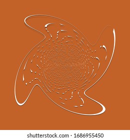 white helical, spiraling, curl and curly shape. spiral, twirl, swirl illustration. twine design element over single-color, monochrome background, backdrop. helix, volute