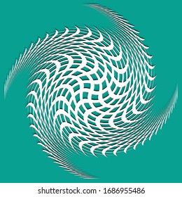white helical, spiraling, curl and curly shape. spiral, twirl, swirl illustration. twine design element over single-color, monochrome background, backdrop. helix, volute
