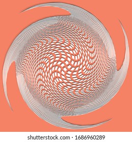 white helical, spiraling, curl and curly shape. spiral, twirl, swirl illustration. twine design element over single-color, monochrome background, backdrop. helix, volute