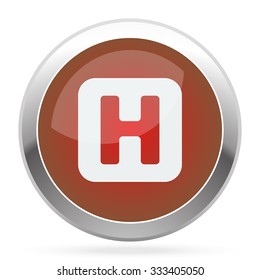 White Helicopter Platform icon on red web app button