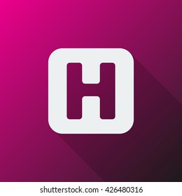 White Helicopter Platform icon on pink background