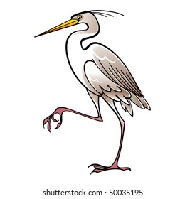 White Heron Stock Vector (Royalty Free) 50035195 | Shutterstock