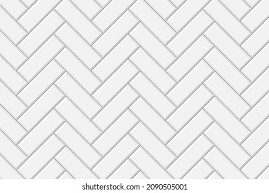 Textura de la pared del metro de arenque blanco. La decoración de la cocina o del cuarto de baño es perfecta. Fondo de piedra o ladrillo de cerámica. Ilustración plana vectorial.