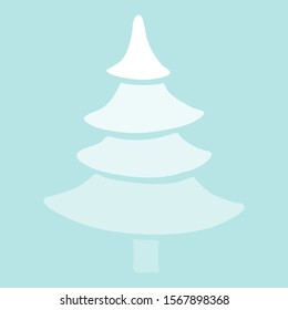 White herringbone on a blue background. Christmas tree.For postcards, invitations, brochures, business cards, restaurant menus.