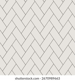 branco herringbone telhas sem costura padrão. vetor