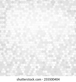 White Hexagon Background. Abstract Geometric Seamless Pattern