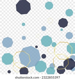 White Hexagon Background Transparent Vector. Atom Industrial Background. Fragment Wallpaper. Turquoise Tile Lattice. Polygon Template.