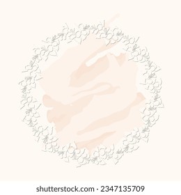 white hibiscus flower wreath frame 