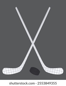 White hockey sticks . vector illustration