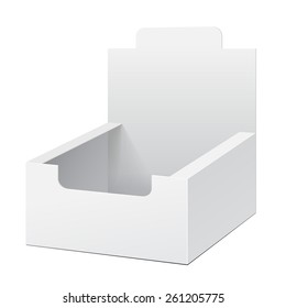 Caja Portátil Póquer Póquer Póquer En Blanco Muestra Los Productos En Fondo Blanco Aislados. Listo Para Su Diseño. Embalaje del producto. Vector EPS10