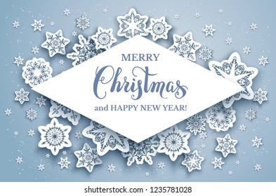 White holiday card