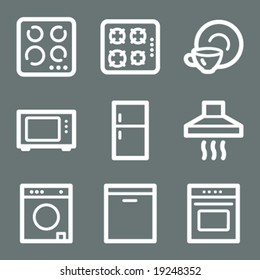 White home appliances web icons V2