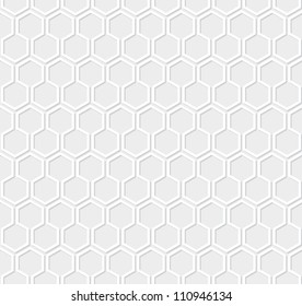 White Honeycomb Pattern On Gray Background