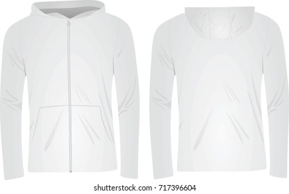 White hooded sweater. vector illustration